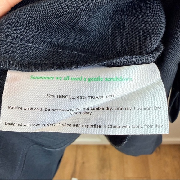 M.M.Lafleur Navy Estela A-Line Sleeveless Dress Everyday Twill | 4 - Picture 5 of 9